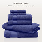 BIOWEAVES 100% Organic Cotton Bath Towel Set | 700 GSM Plush 6-Piece Premium - Image 2
