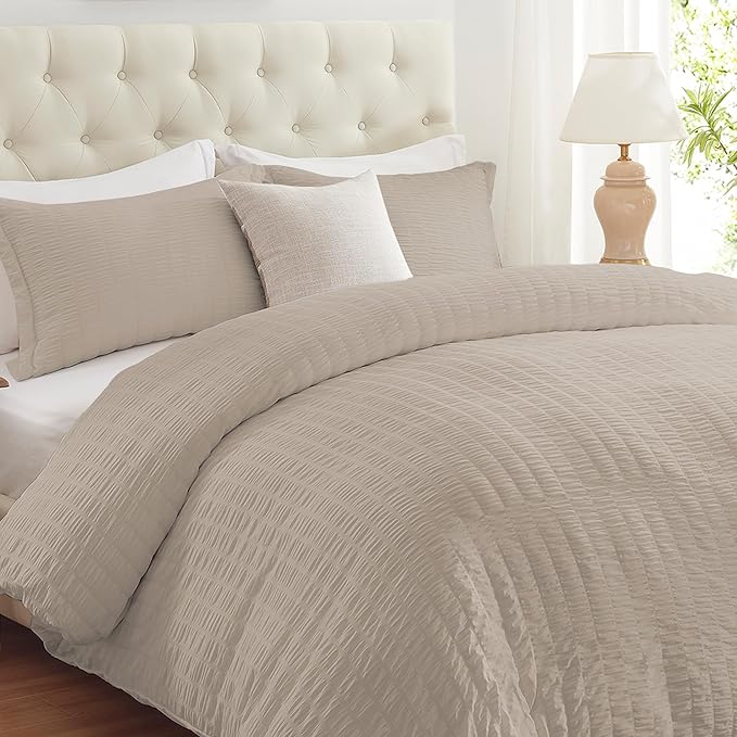 Cozyide Linen Duvet Cover King Size, 3 Pieces Bedding Duvet Covers, Soft by cozyide