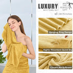 4 Piece Extra Large Bath Towel 35"x70" Oversized Bath Sheet Bath Towel Set - Image 9