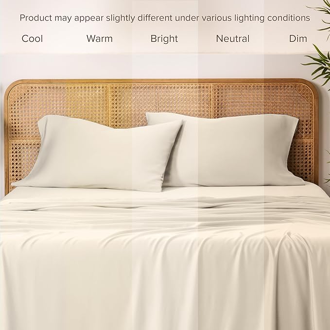 Bare Home 100% Rayon Made from Bamboo Luxury Standard Size Set of 2 Cooling - Image 5