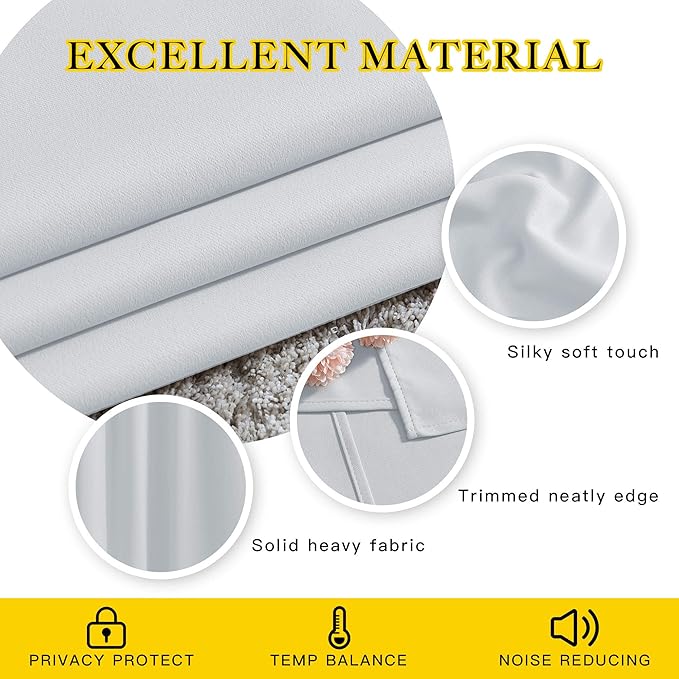 NICETOWN Bedroom Curtains 2 Panels Set - Image 4