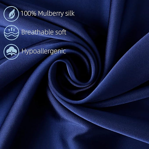 100% Silk Pillow Cases 2 Pack, 100% Mulberry Silk Pillowcase - Image 2