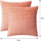 Aegero Pack of 2 Corduroy Decorative Throw Pillow Covers 18x18 InchSoft Boho - Image 7