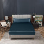 Homiest Deep Sea Blue Satin Fitted Sheet - Image 8