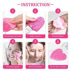 60-Count Kickleen Compressed Cellulose Heart Shape Facial Sponges | 100% - Image 6