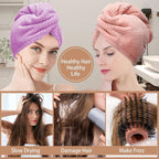 CZZXI 3 PCS Microfiber Hair Towel, Hair Wraps - Image 4