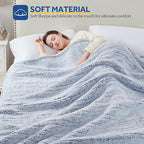 Sealy Electric Blanket Queen Size, Dual Control Soft Sherpa Heated Blanket - Image 3