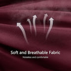 TEXARTIST Premium 2100 Series King Comforter All Season Breathable Burgundy - Image 3