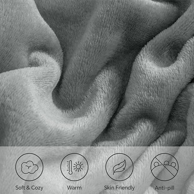 BEDELITE Flannel Sheets Full Size Grey - Image 5