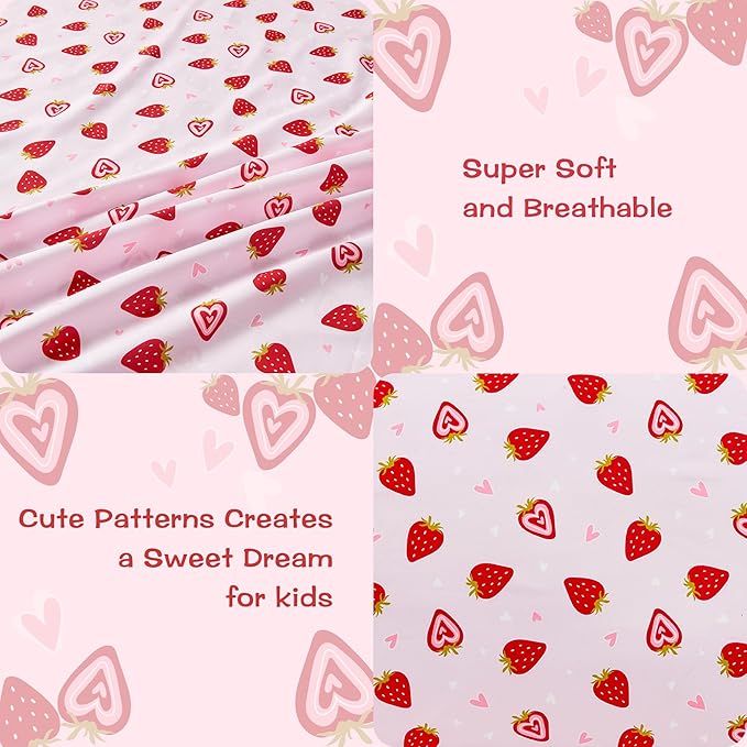 lasoftan Kids Sheet Set Full Size, Girls Full Sheet Set - Image 3