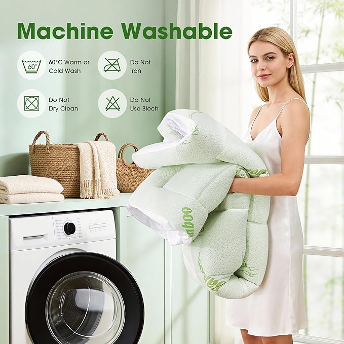 Mattress Pad Twin Size, Cooling Pillow Top Mattress Topper, Ultra Soft Viscose - Image 7