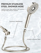 Magichome Shower Head with Handheld, High Pressure 10-Spd Detachable Chrome - Image 6