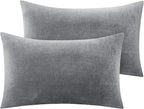 BEDELITE Flannel King Size Pillow Cases Set of 2, Super Soft Fleece Pillowcases by BEDELITE