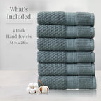 NY Loft 100% Cotton Hand Towel 6 Pack Hand Towel Set | Super Soft & Absorbent - Image 2