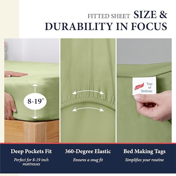 100% Egyptian Cotton Queen Size Sheets Set - Image 4