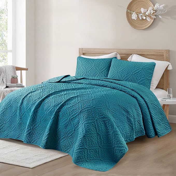 Exclusivo Mezcla King Quilt Bedding Set, Lightweight Soft Bedspreads Coverlets - Image 2