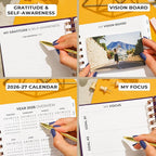 Clever Fox Dated Planner with Tabs 2026 – Weekly & Monthly Spiral Planner with - Image 6