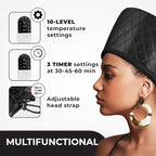Hair Steamer for Natural Hair Home Use w/10-level Heats Up Quickly, Heat Cap - Image 4