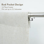 DriftAway Double Layer Linen Blackout Tie Up Curtains Thermal Insulated Fully - Image 4