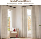 Plaid Pinch Pleated Curtains - Image 5