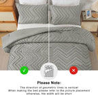 Andency Medium Grey Twin/Twin XL Comforter Set, Twin Bed Comforter - Image 5