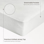 Bioweaves Organic Cotton Jersey Twin Waterproof Mattress Protector Pad |39" x - Image 3