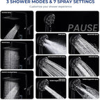 Ryamen Upgraded Dual Shower Heads Combo, 10 inch Filtered Shower Head - Image 7