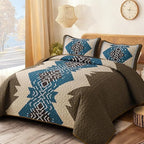 Dintszyayue Boho Quilt Set King Size, 3 Pieces Texture Southwestern Bedding Set - Image 2