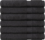 Towel and Linen Mart 100% Cotton Grey 6 Pack Medium Bath Towel Set, Quick Dry - Image 6