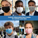 NNPCBT 5 Color Disposable Face Masks 50pcs, Individually Wrapped Masks - Image 6