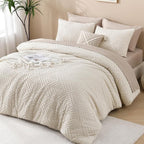 Andency Queen Comforter Set Beige, 3 Pieces Queen Size Comforter Sets Boho - Image 6