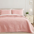 Exclusivo Mezcla Queen Quilt Bedding Set, Lightweight Blush Pink Quilts Queen by ExclusivoMezcla