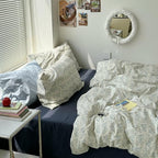 MKXI Twin Duvet Cover Set Blue White Floral Print - Image 2