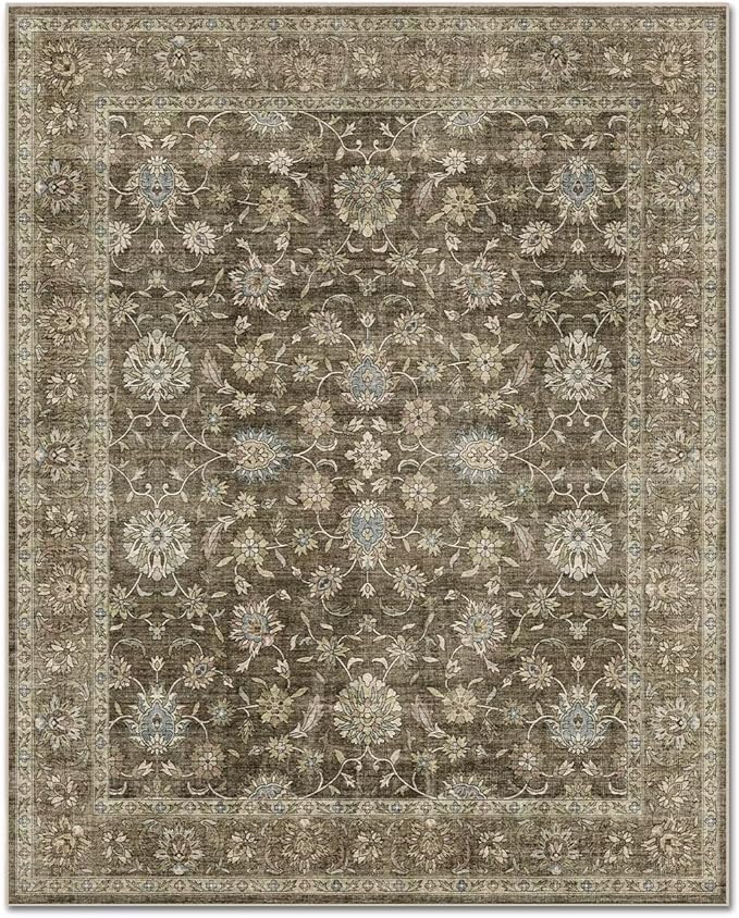 Washable 3x5 Entryway Rug, Boho Non-Slip Vintage Distress Small Rugs - Image 8