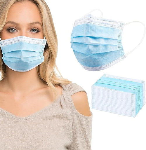 akgk Disposable Face Masks 100Pcs, 3 Ply Disposable Mask by akgk