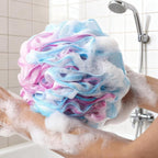 BTYMS 4 Pieces Shower Loofahs Large Bath Sponge 75g Mesh Pouf Wash Puff Shower - Image 2