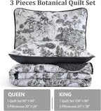 WONGS BEDDING Botanical Quilt Set Queen Size - Image 7