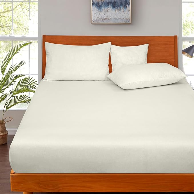 ROYALE LINENS 300 Thread Count 100% Long Staple Combed Cotton Fitted Sheet Twin - Image 5