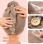 YFONG 2 Pack Microfiber Hair Towel Wrap - Image 6