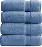 Springtree Home Luxury Bamboo Rayon Bath Towel Set of 4 | 35% Bamboo Rayon by SpringtreeHome