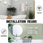 K&KALONZO Towel Warmer for Bathroom, Wall-Mounted 5-Bar Heated Towel Rack - Image 4