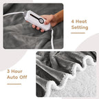 LaffyLo Heated Throw Blanket 50 x 60, Fast Heating Electric Blanket, Dual-Sided - Image 2