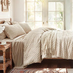 Zzlpp Queen Comforter Set 7 Pieces, Tufted Boho Bedding Set - Image 4