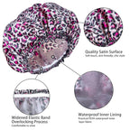 4 PCS Shower Caps for Women, Elastic and Reusable Bath Caps, Double Waterproof - Image 3