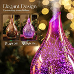 Porseme 280ml Essential Oil Diffuser, 3D Glass Aromatherapy Diffusor, - Image 7