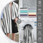 8 Piece Bathroom Towel Set Dark Grey|2 Oversized Large Bath Towels Sheet - Image 3