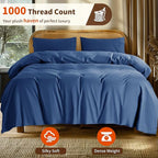 LBRO2M 1000 Thread Count 100% Egyptian Cotton Sheets Set Twin XL, 3 Piece Sets - Image 2