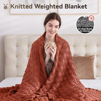 Knitted Weighted Blanket Adult, No Beads Heavy Blanket 70” x 90'' 20lbs - Image 5