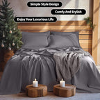 LBRO2M 100% Pure Linen Sheet Set Deep Pocket Up to 16" Bed Sheets Sets - Image 7