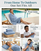 Casa Platino Premium Cotton Bath Towel 12 Piece Set - Image 6